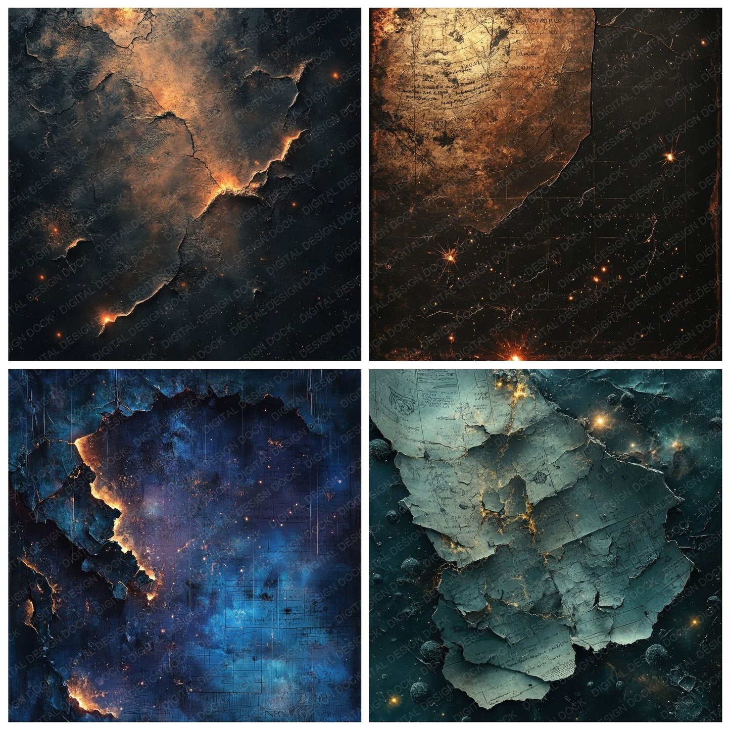 Cosmic Relic Fragments Digital Paper Pack (DDD001282)