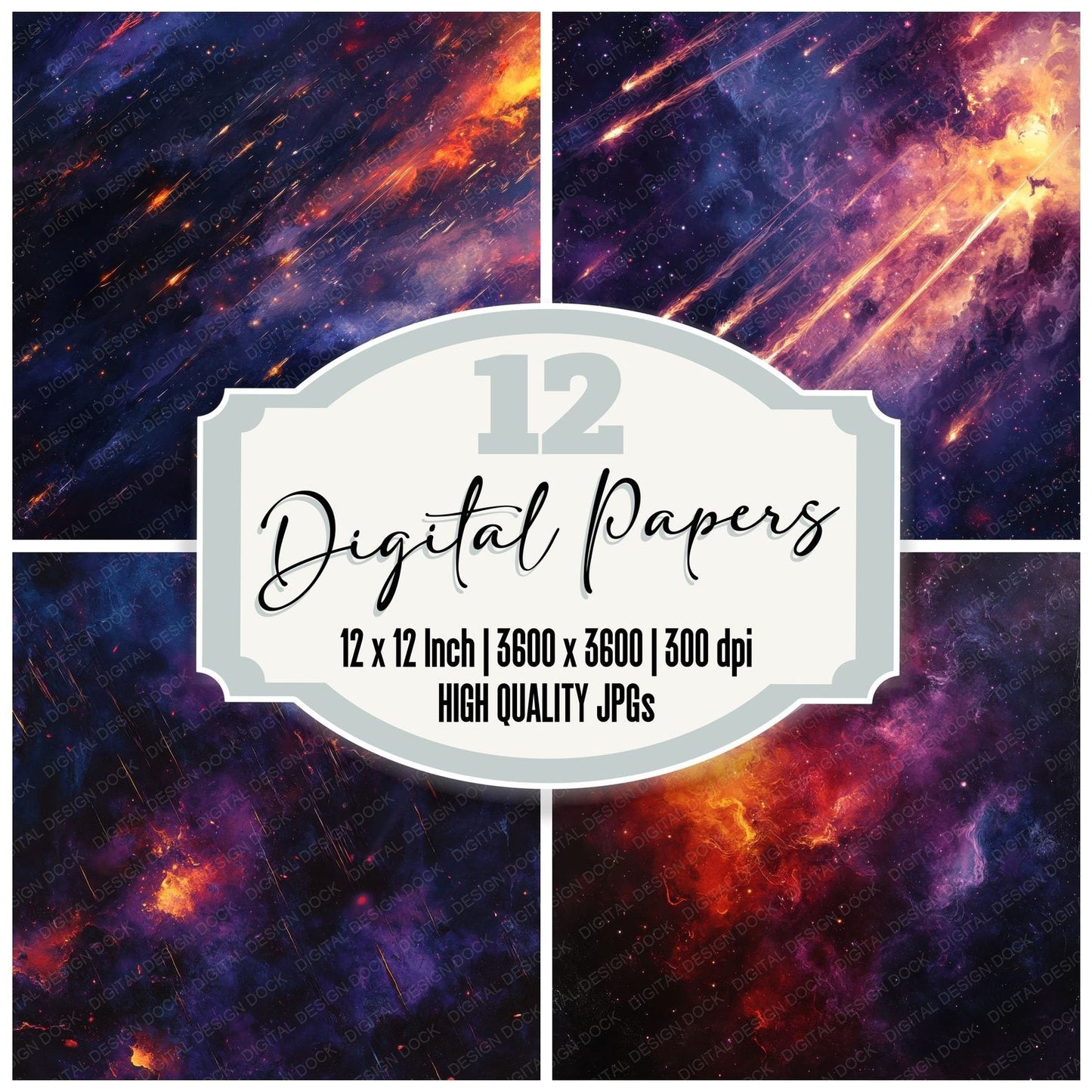 Cosmic Storm Stars Digital Paper Pack (DDD001286)