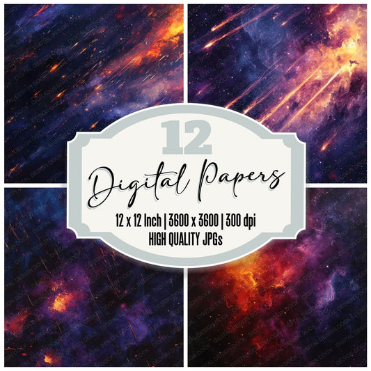 Cosmic Storm Stars Digital Paper Pack (DDD001286)