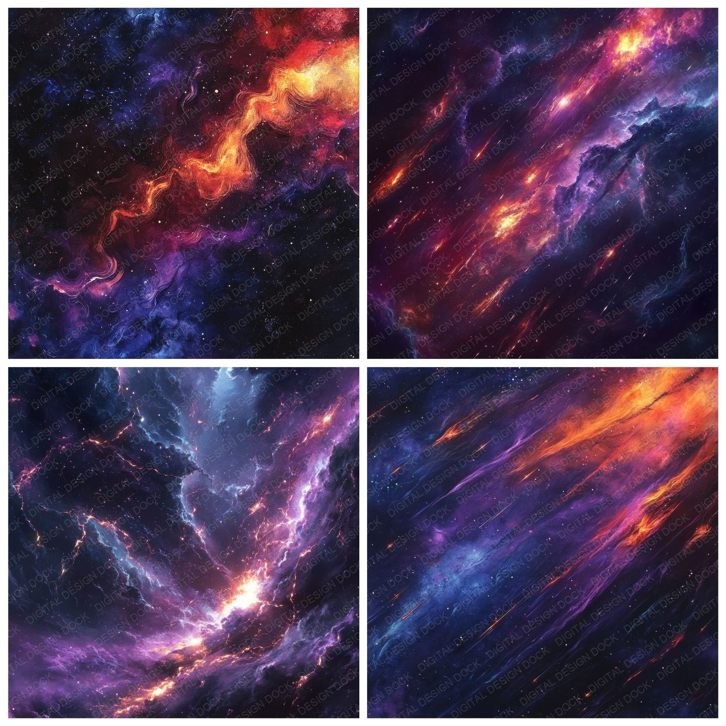 Cosmic Storm Stars Digital Paper Pack (DDD001286)