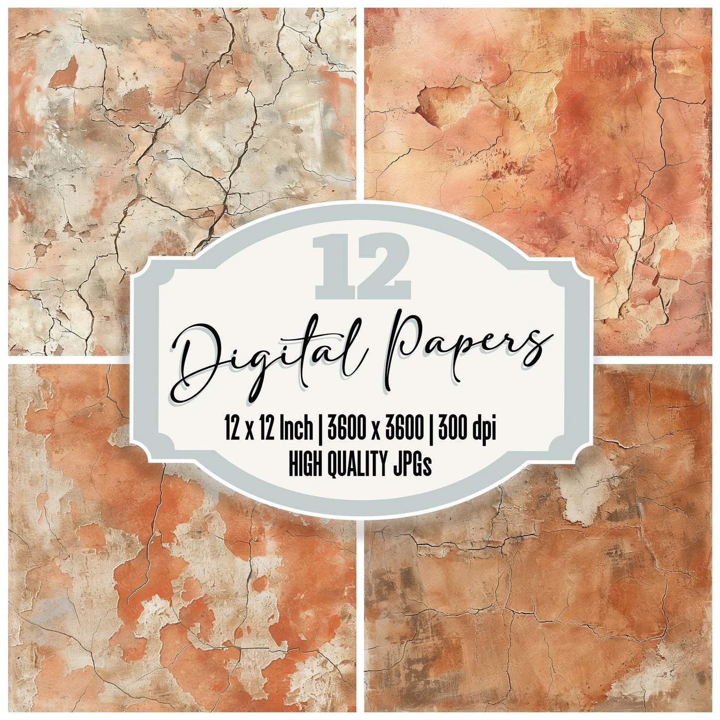 Cracked Clay Earth Digital Paper Pack (DDD001294)