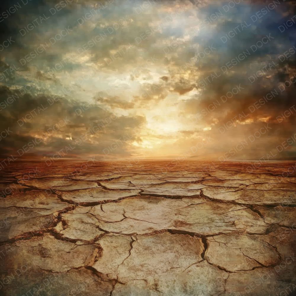 Cracked Earth Background Digital Paper Pack (DDD001297)
