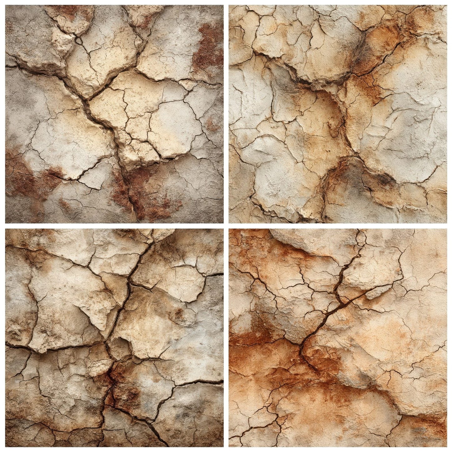 Cracked Earth Desert Chalk Digital Paper Pack (DDD001298)