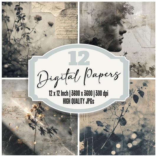 Cracked Vine Fade Digital Paper Pack (DDD001310)