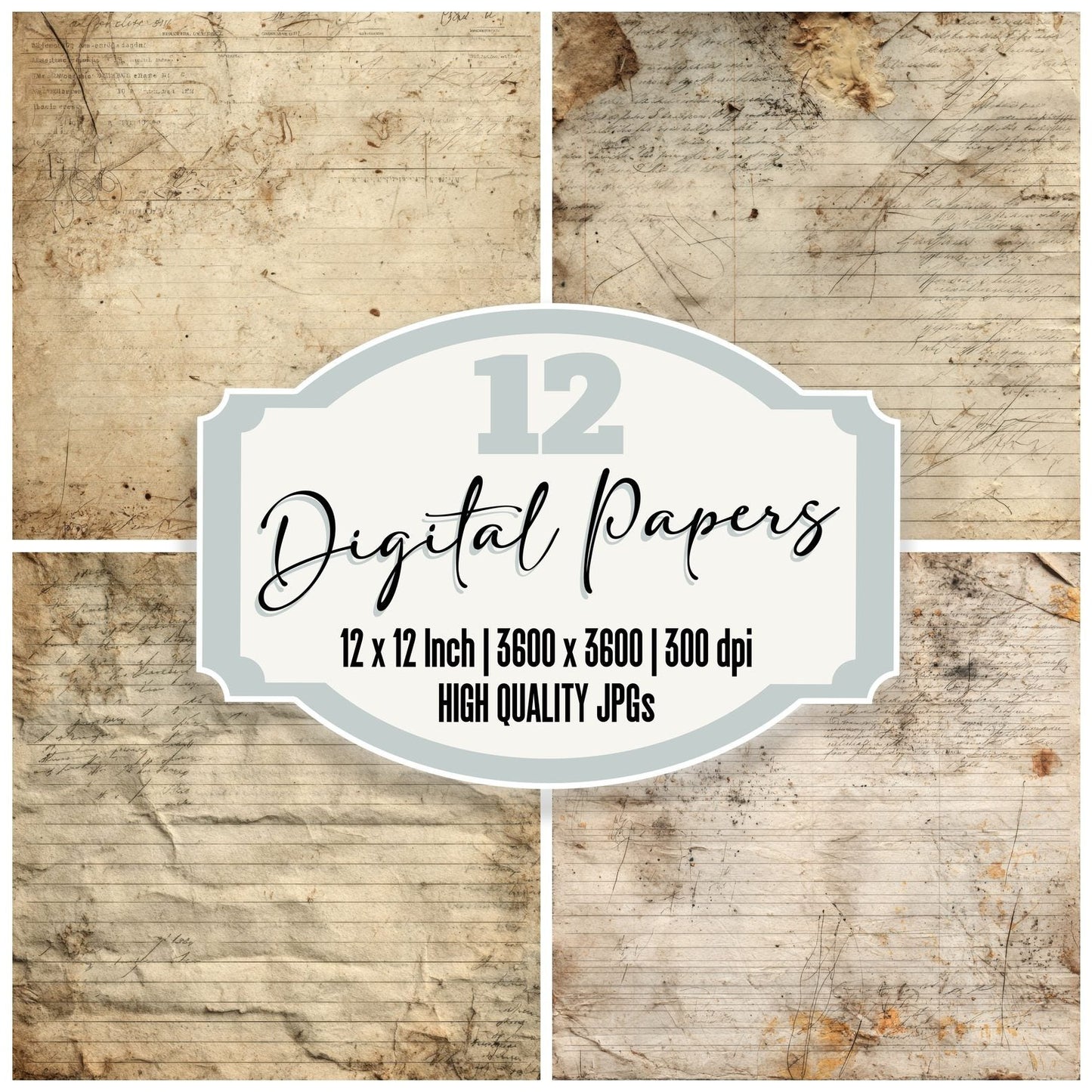 Cream Form Burn Digital Paper Pack (DDD001322)