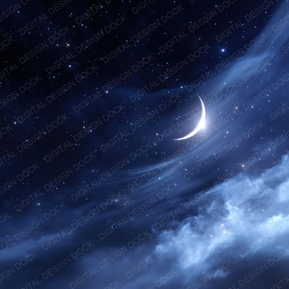 Crescent Stars Dream Sky Digital Paper Pack (DDD001331)