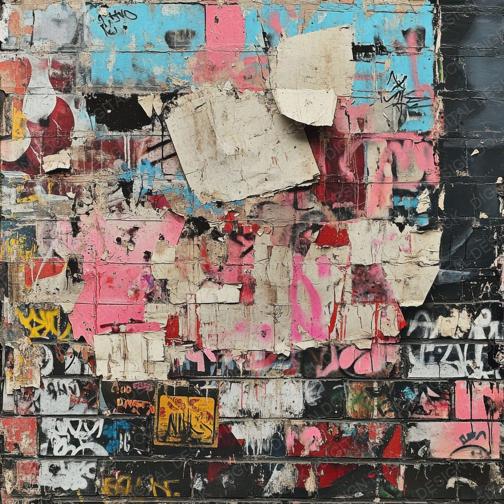 Crumbling Urban Graffiti Digital Paper Pack (DDD001352)