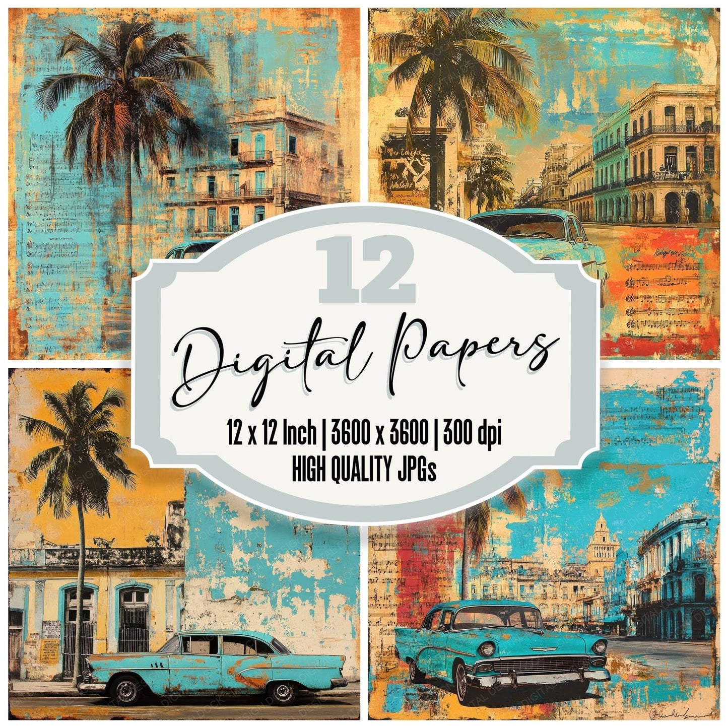 Cuba Rhythm Digital Paper Pack (DDD001361)