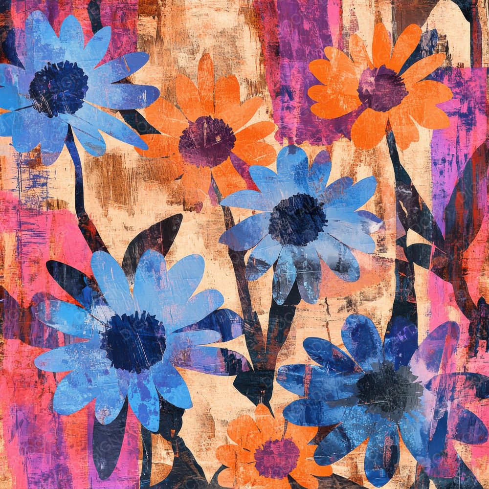 Cutout Chaos Florals Digital Paper Pack (DDD001367)