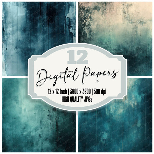 Cyan Fog Graphite Digital Paper Pack (DDD001370)