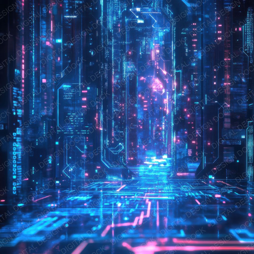 Cyberpunk Holograph Digital Paper Pack (DDD001376)