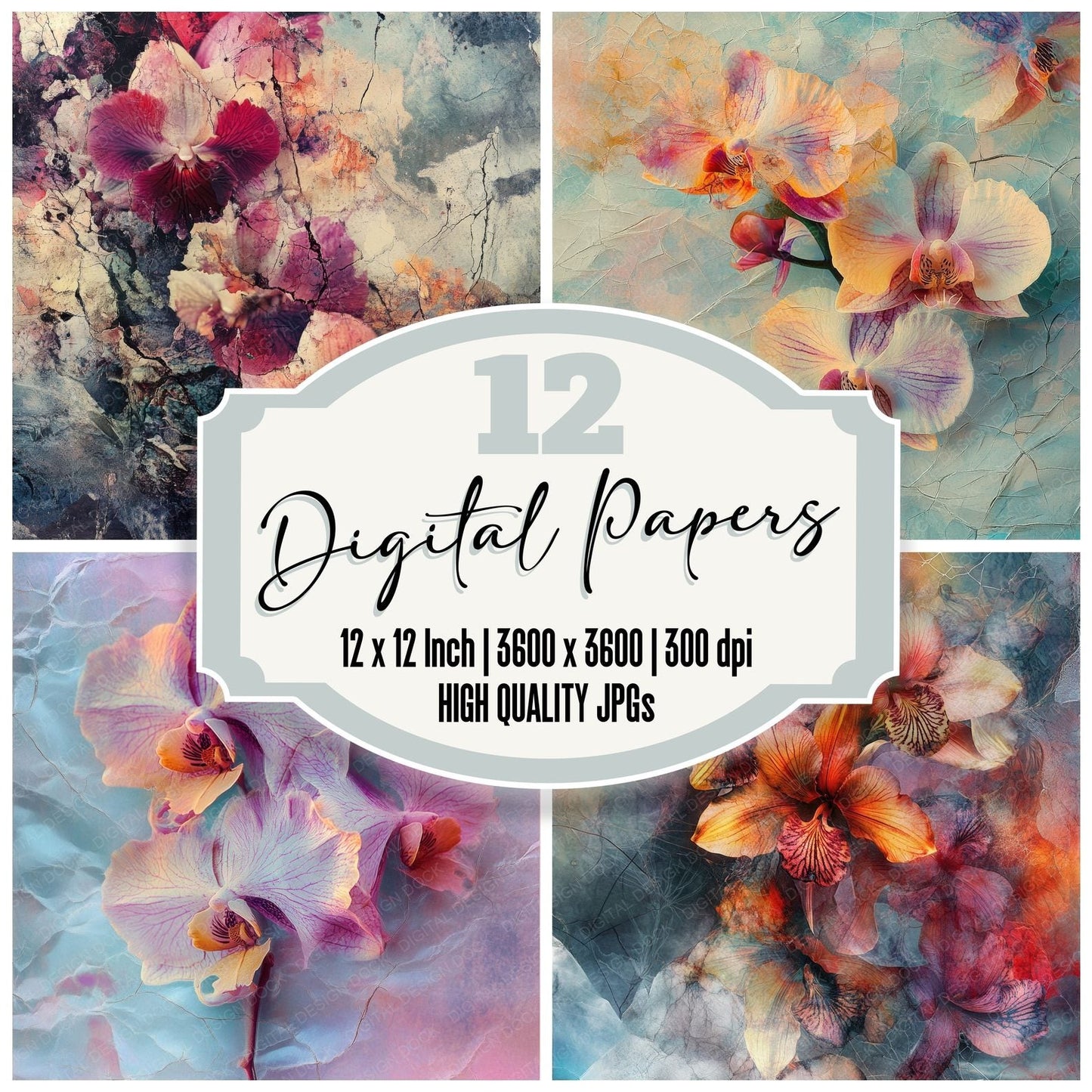 Dali Bloom Melt Digital Paper Pack (DDD001386)