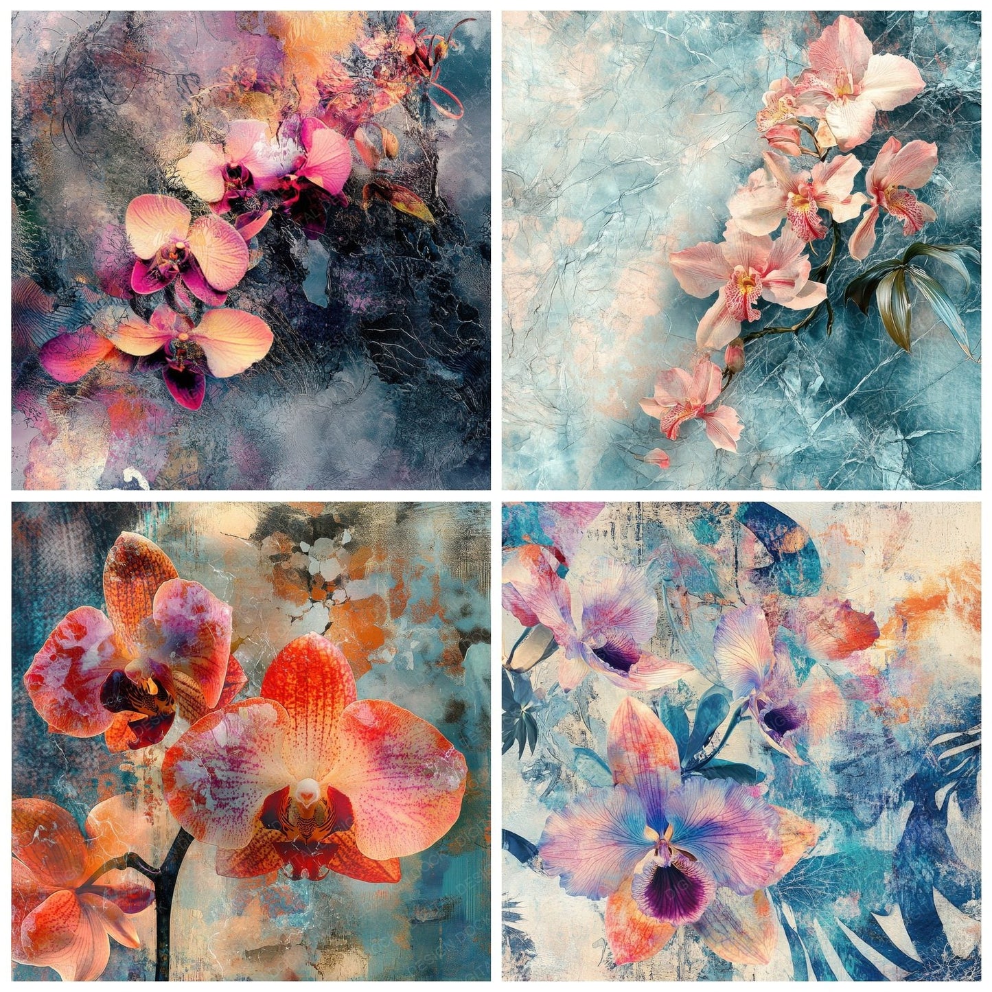 Dali Bloom Melt Digital Paper Pack (DDD001386)