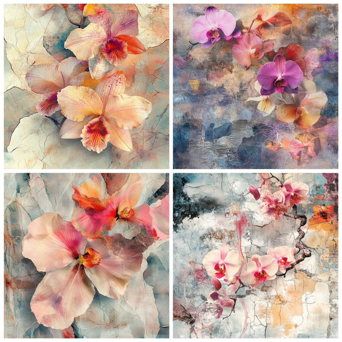 Dali Bloom Melt Digital Paper Pack (DDD001386)