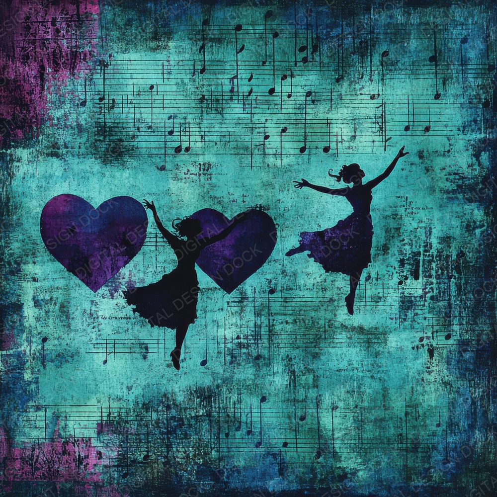 Dance Heart Rhythm Digital Paper Pack (DDD001394)