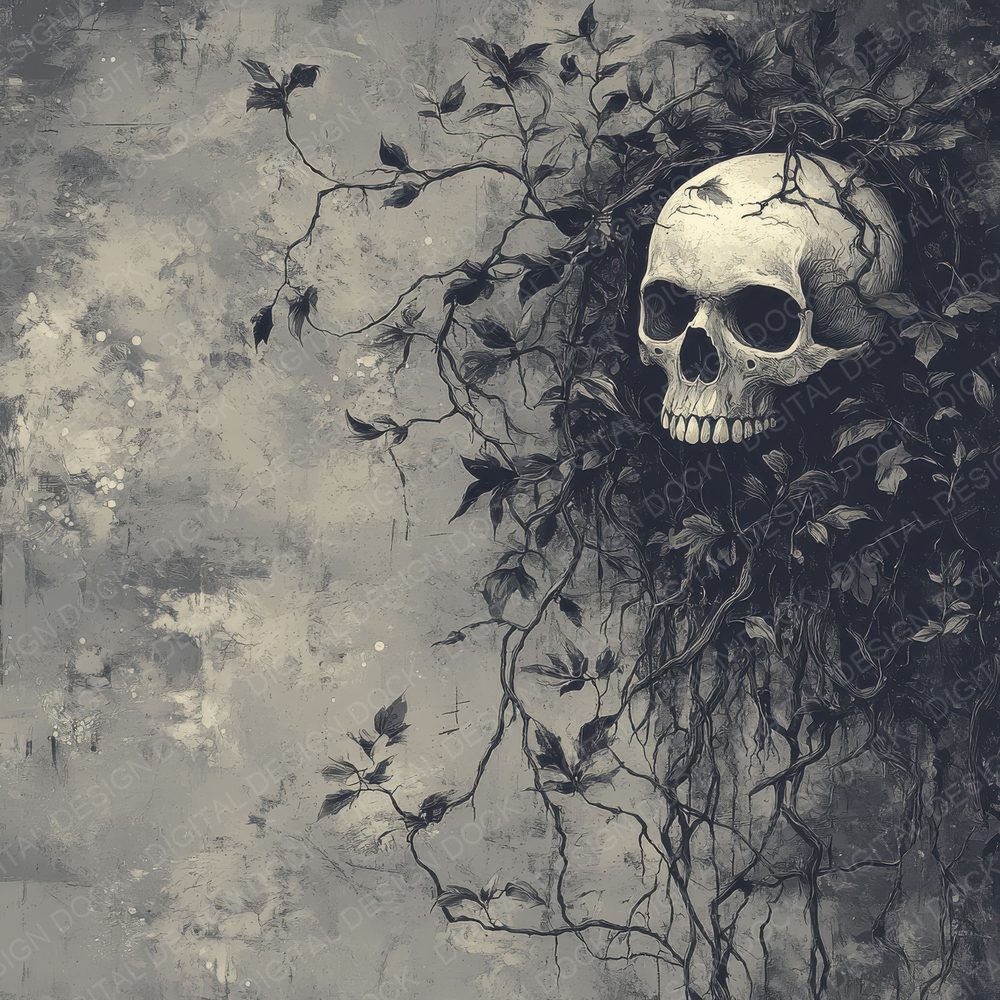 Death Vine Skull Moon Digital Paper Pack (DDD001410)