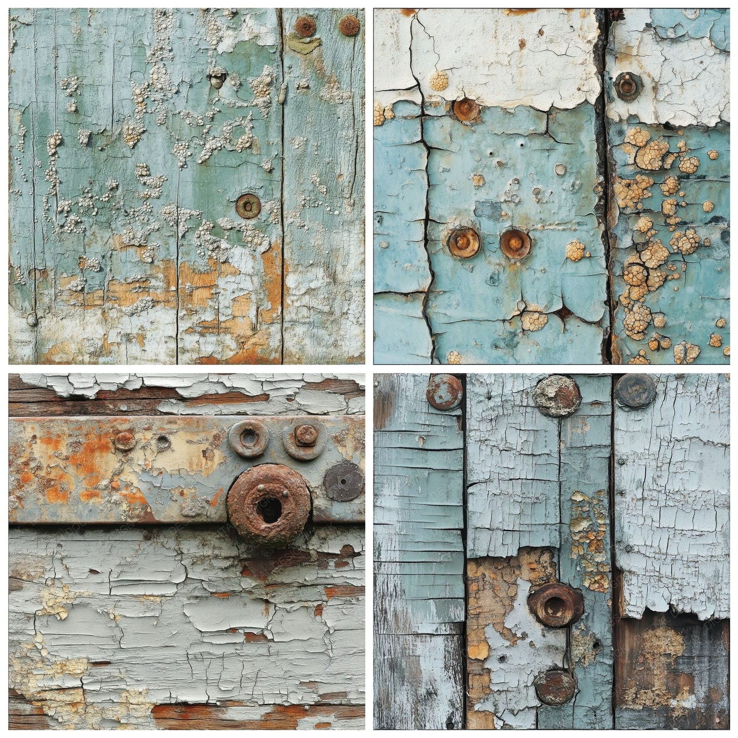 Decayed Shipwreck Salt Background Digital Paper Pack (DDD001412)