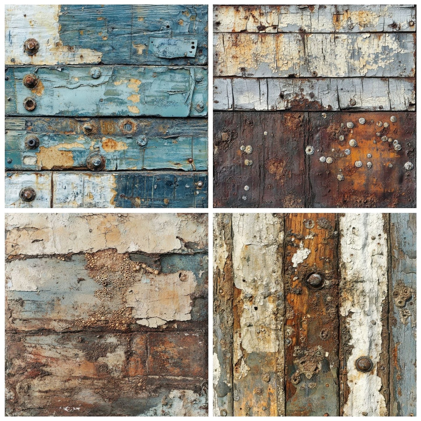 Decayed Shipwreck Salt Background Digital Paper Pack (DDD001412)