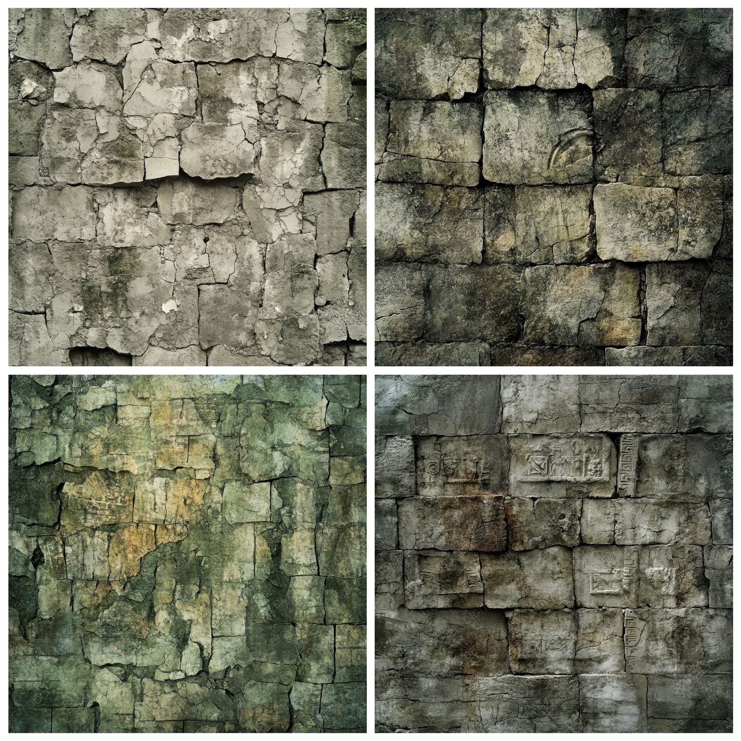 Decayed Stone Background Digital Paper Pack (DDD001413)