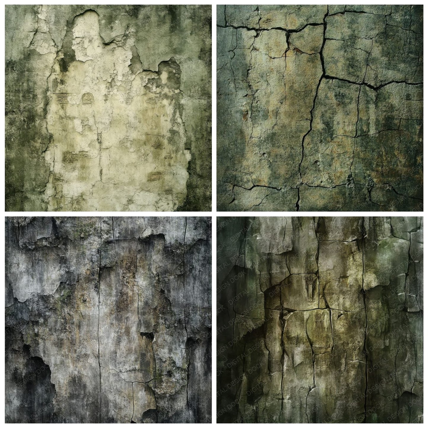 Decayed Stone Background Digital Paper Pack (DDD001413)