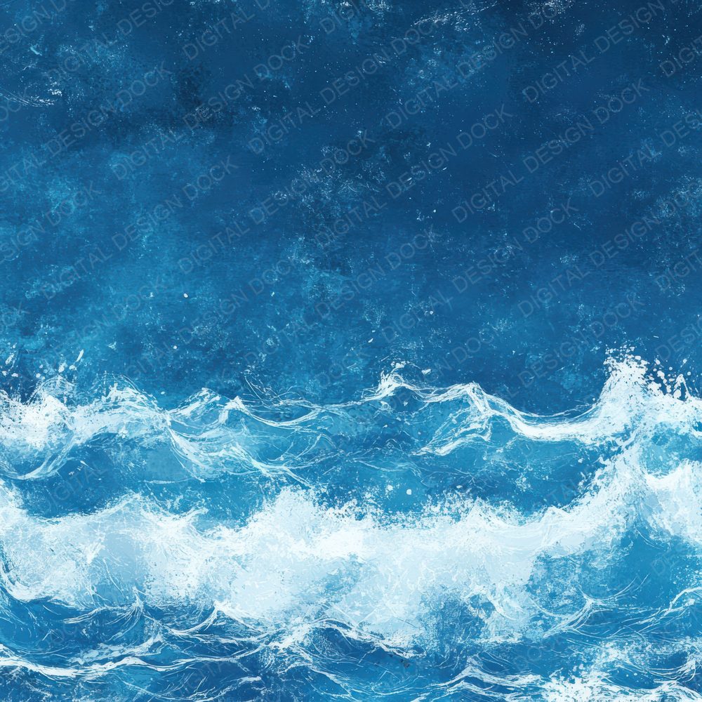 Deep Blue Wave Foam Digital Paper Pack (DDD001417)