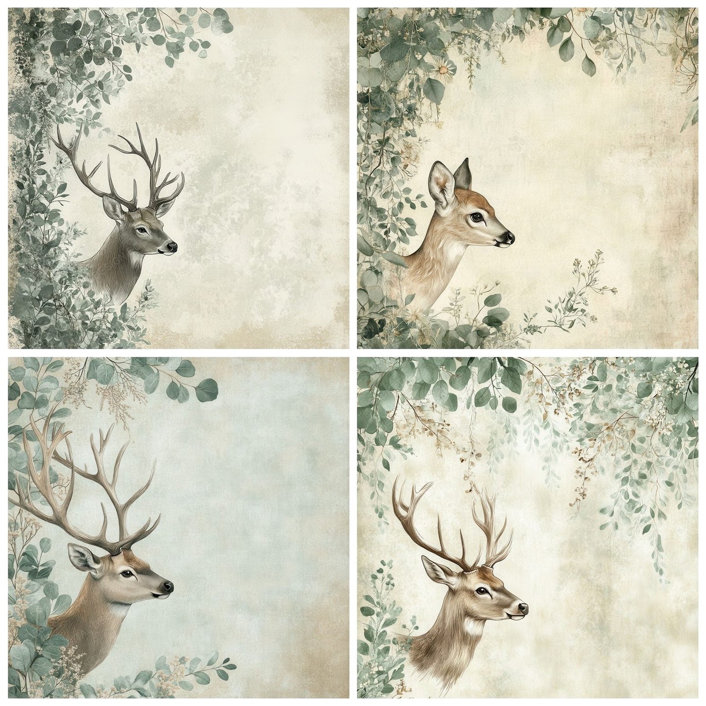 Deer Eucalyptus Whisper Digital Paper Pack (DDD001429)
