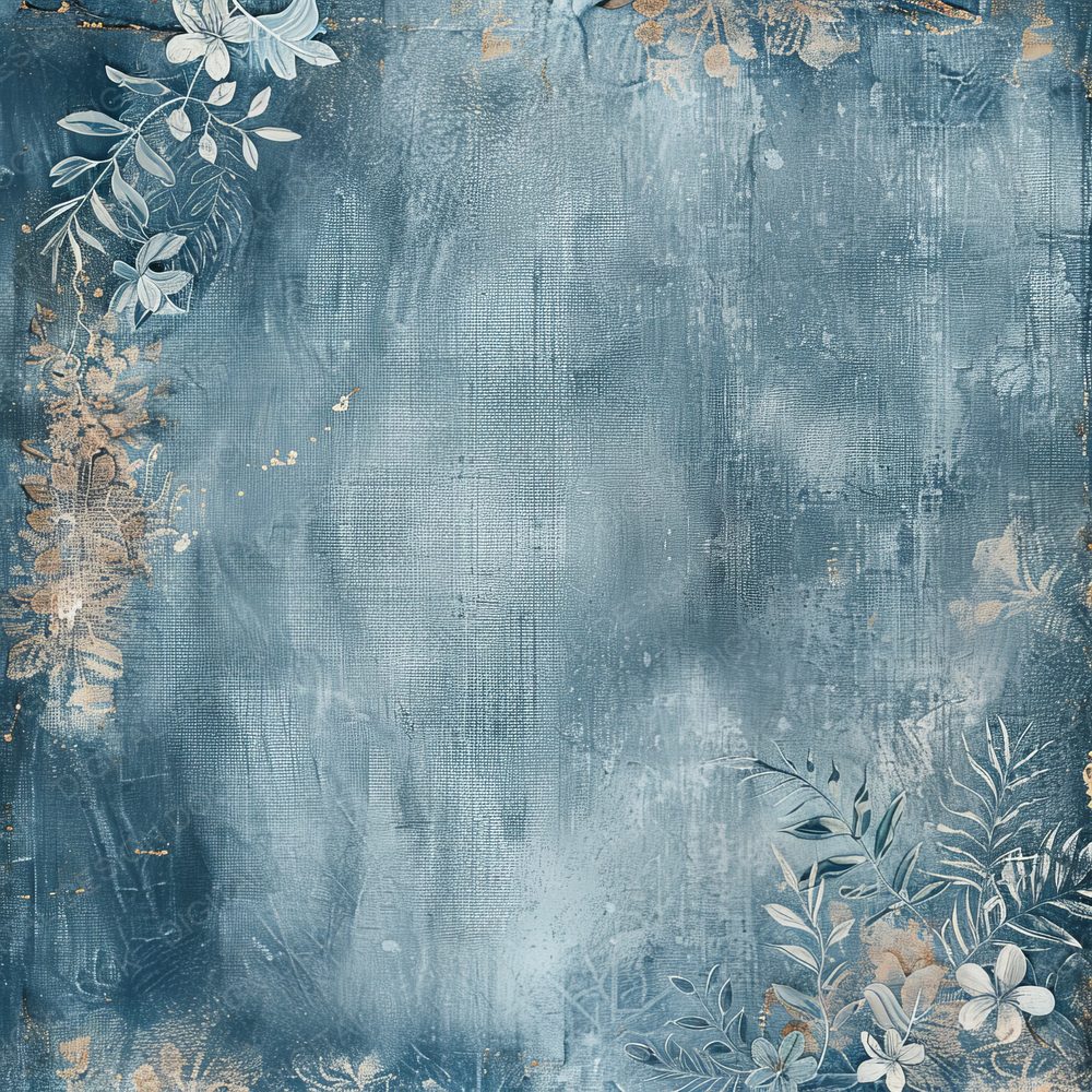 Denim Floral Texture Digital Paper Pack (DDD001436)