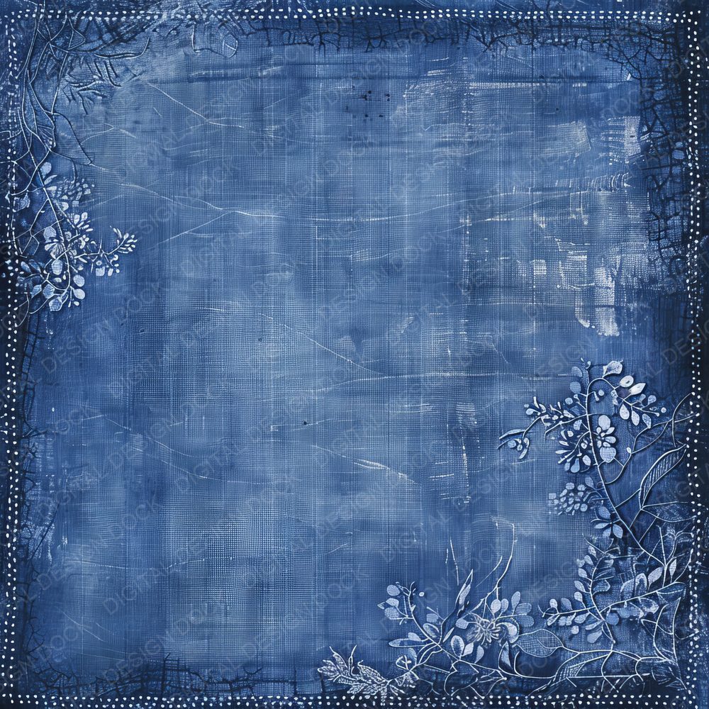Denim Floral Texture Digital Paper Pack (DDD001436)
