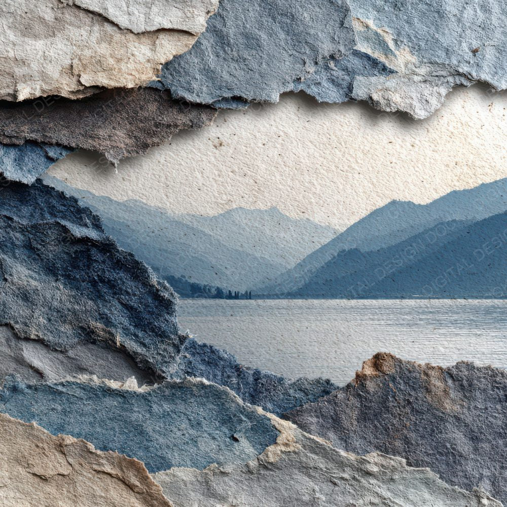 Denim Lake Scene Digital Paper Pack (DDD001439)