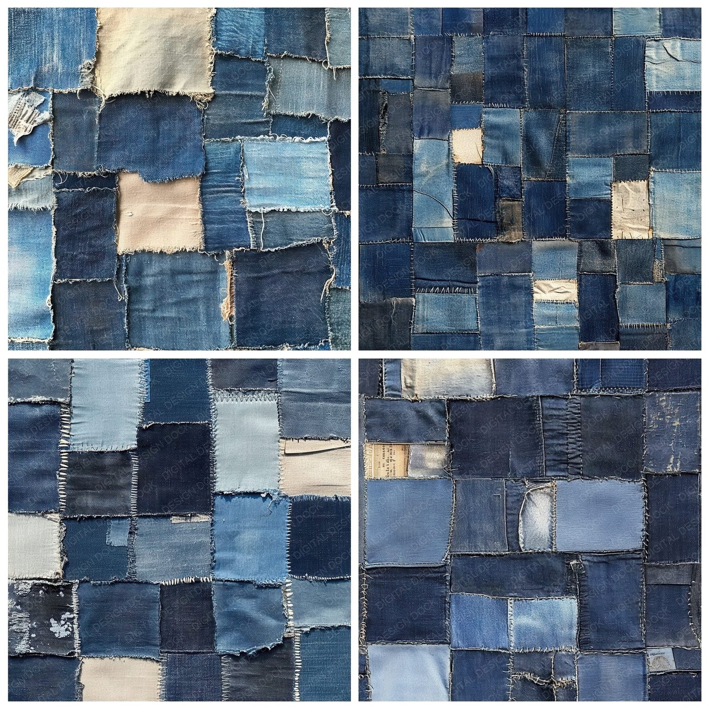 Denim Patch Stitch Digital Paper Pack (DDD001440)