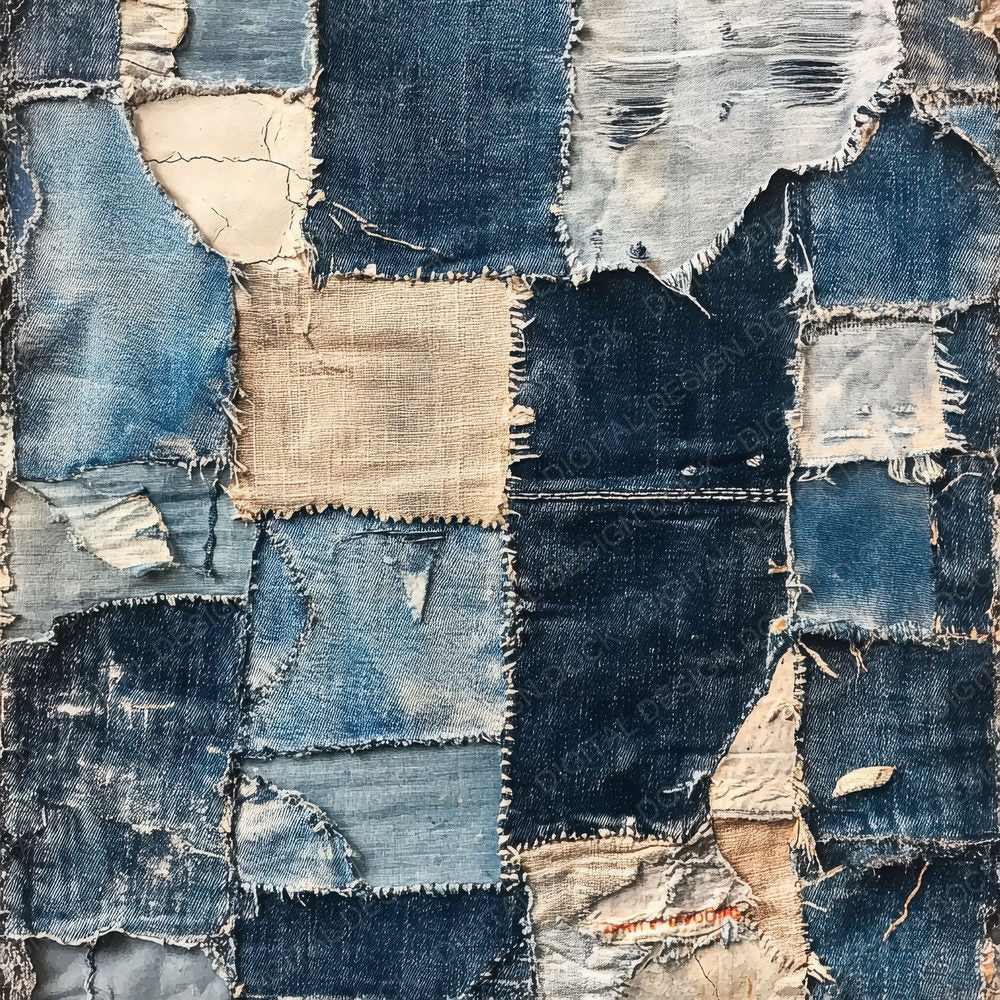 Denim Patch Stitch Digital Paper Pack (DDD001440)