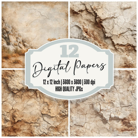 Desert Dune Crack Trail Burn Digital Paper Pack (DDD001449)