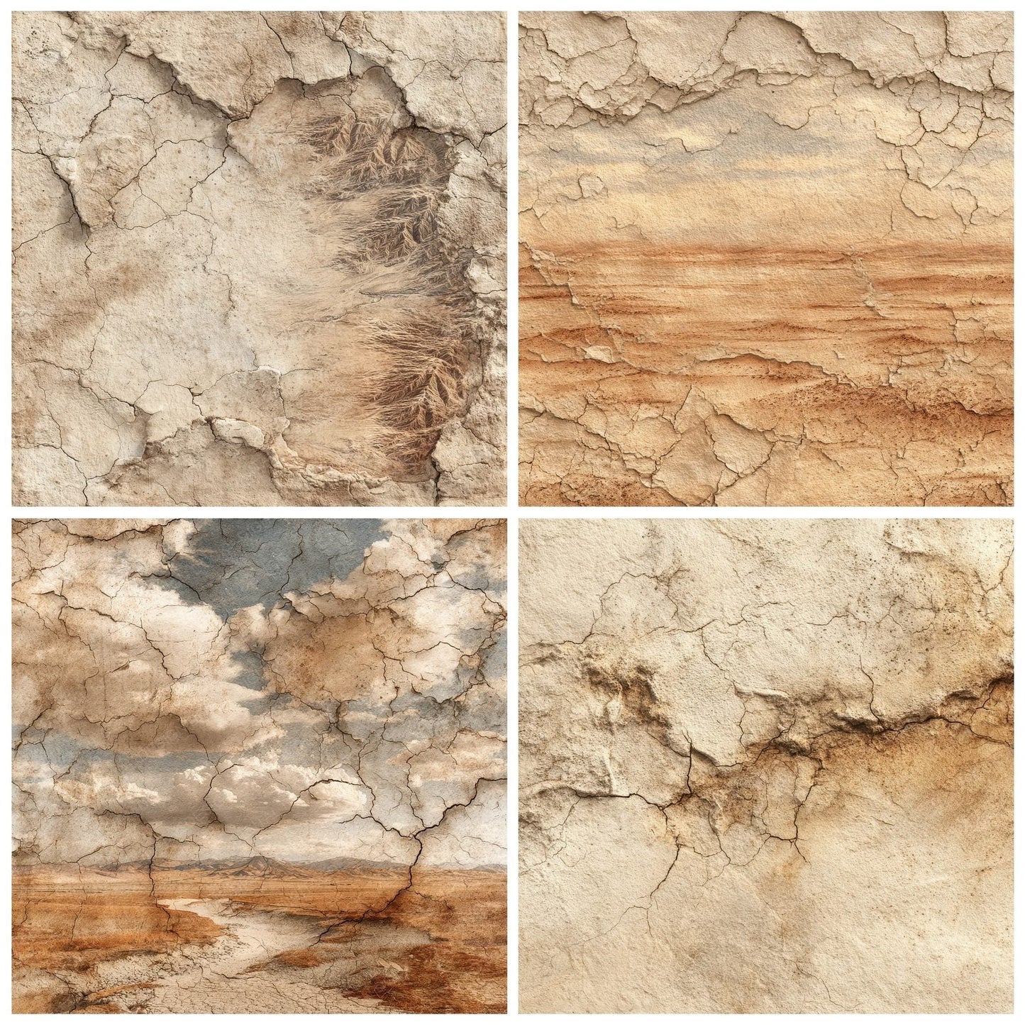 Desert Dune Crack Trail Burn Digital Paper Pack (DDD001449)