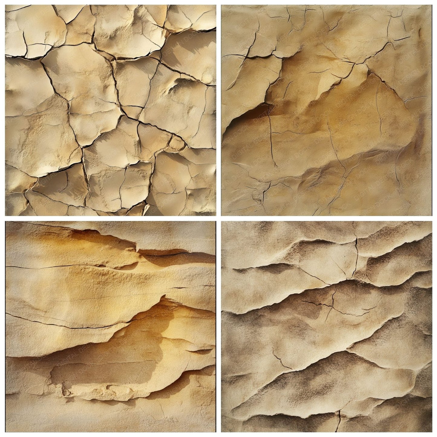 Desert Fossils Sandstone Background Digital Paper Pack (DDD001450)