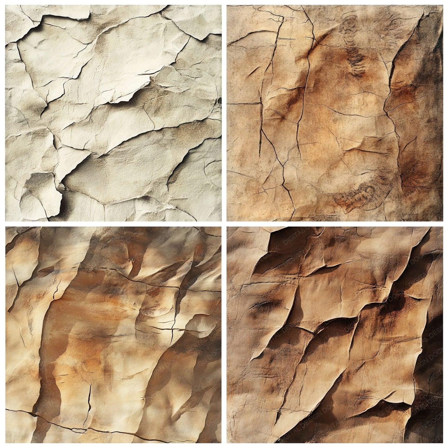 Desert Fossils Sandstone Background Digital Paper Pack (DDD001450)