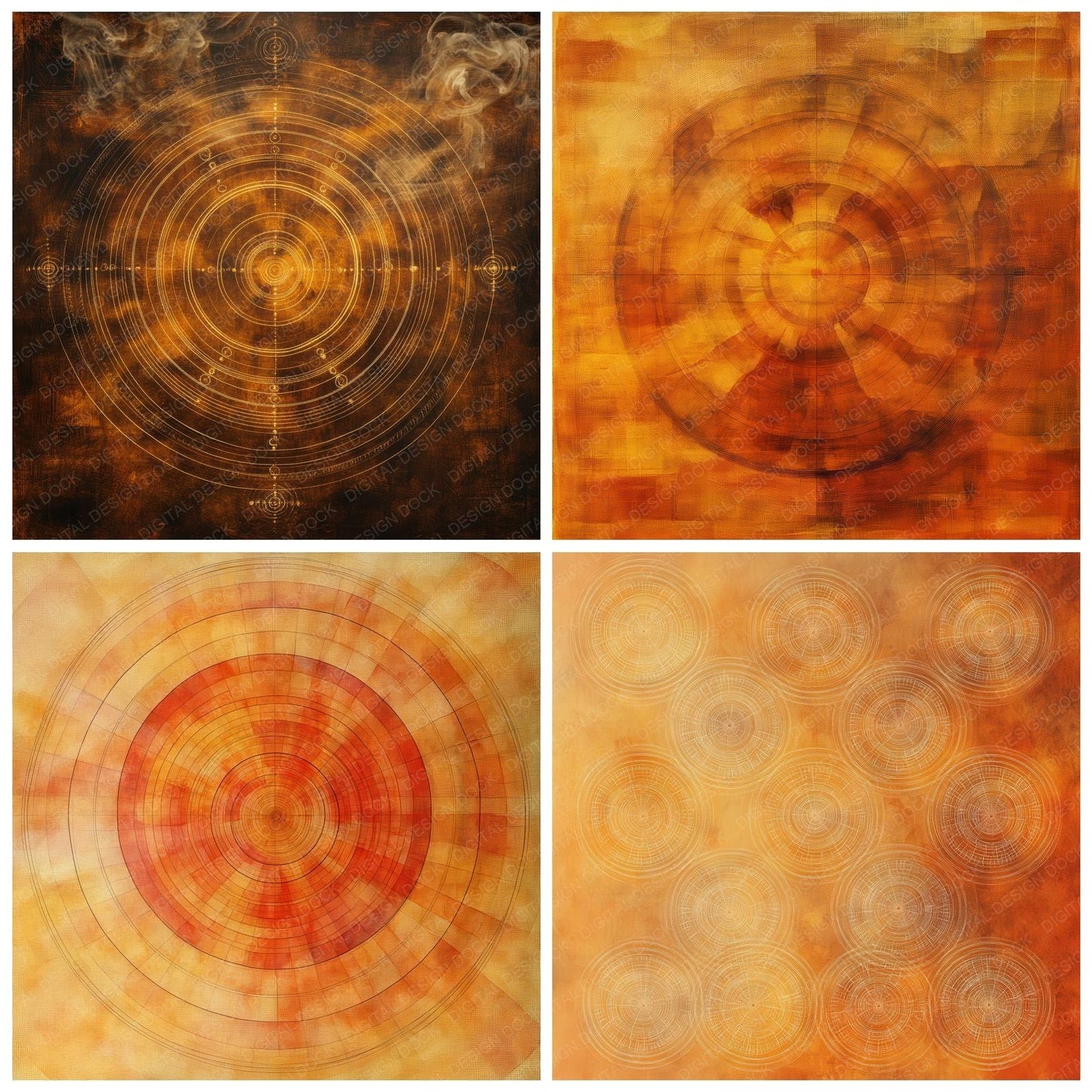 Dharma Wheel Smoke Digital Paper Pack (DDD001459)