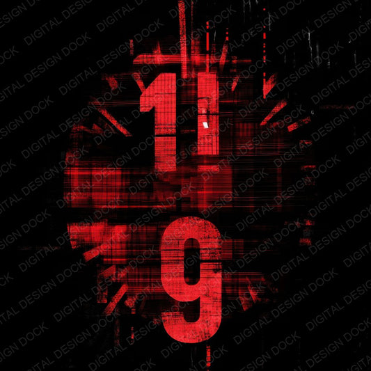 Digital Clock Glitch Background Digital Paper Pack (DDD001462)