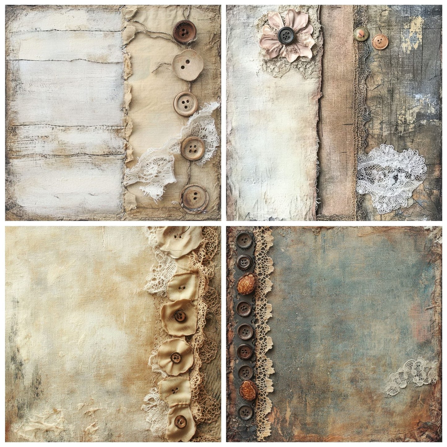 Distressed Felt and Silk Digital Paper Digital Paper Pack (DDD001468)