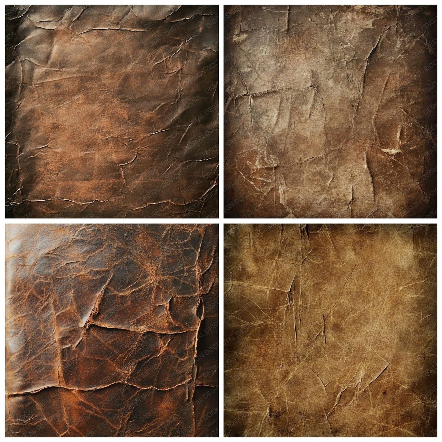 Distressed Leather Background Digital Paper Pack (DDD001469)