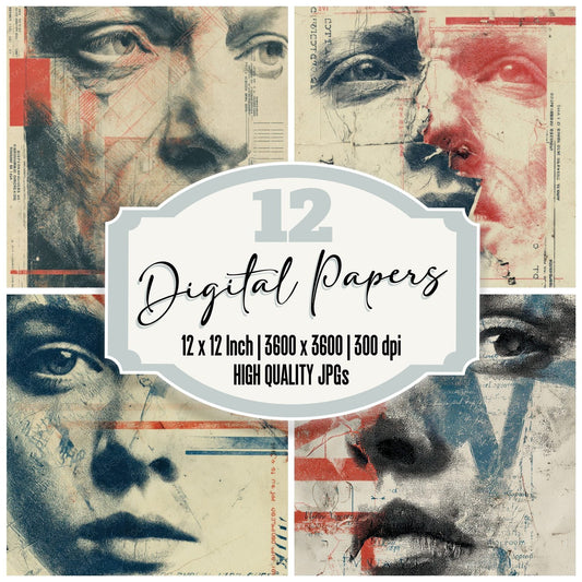 Drag Face Error Digital Paper Pack (DDD001478)