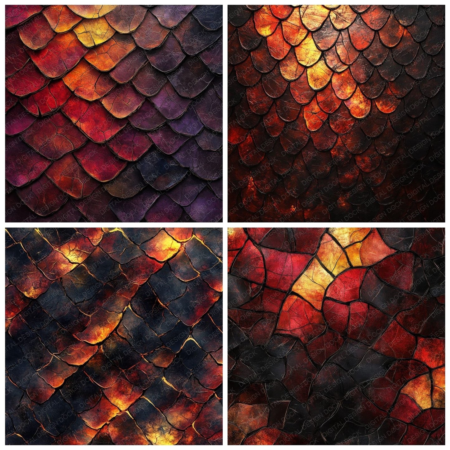 Dragon Ruby Ember Digital Paper Pack (DDD001479)