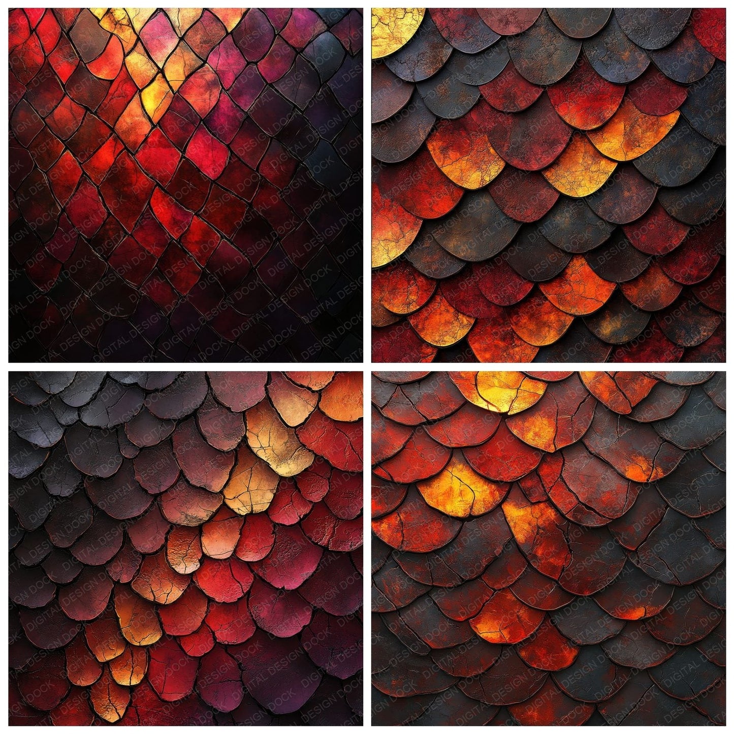 Dragon Ruby Ember Digital Paper Pack (DDD001479)
