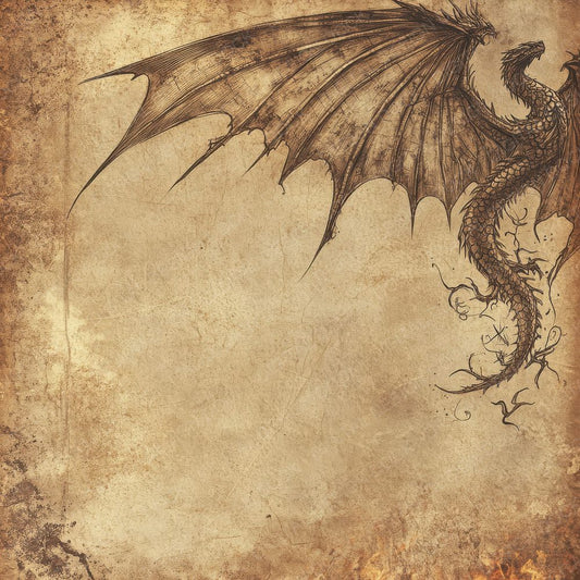 Dragon Wing Ember Scroll Digital Paper Pack (DDD001480)