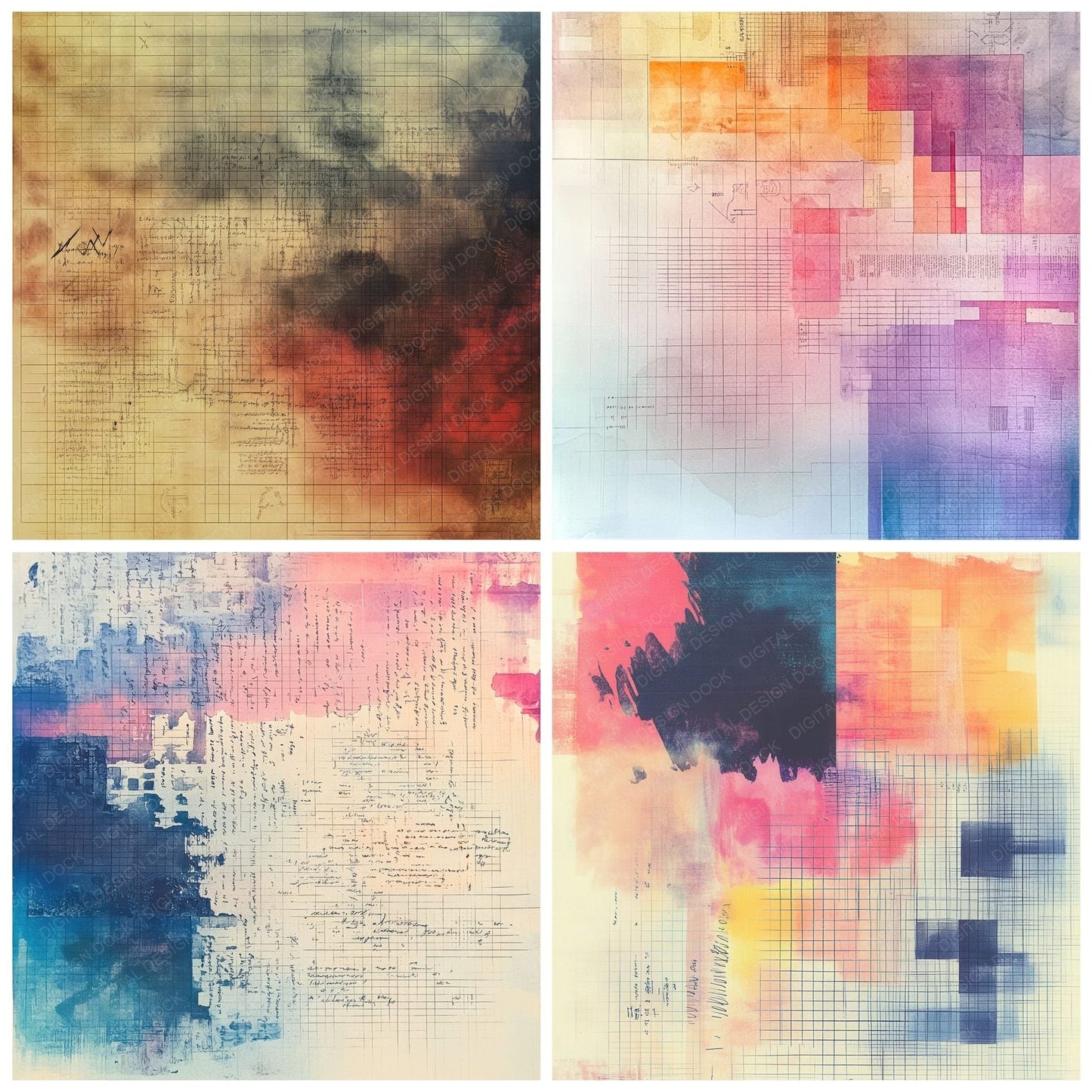 Dream Glyph Syntax Digital Paper Pack (DDD001487)