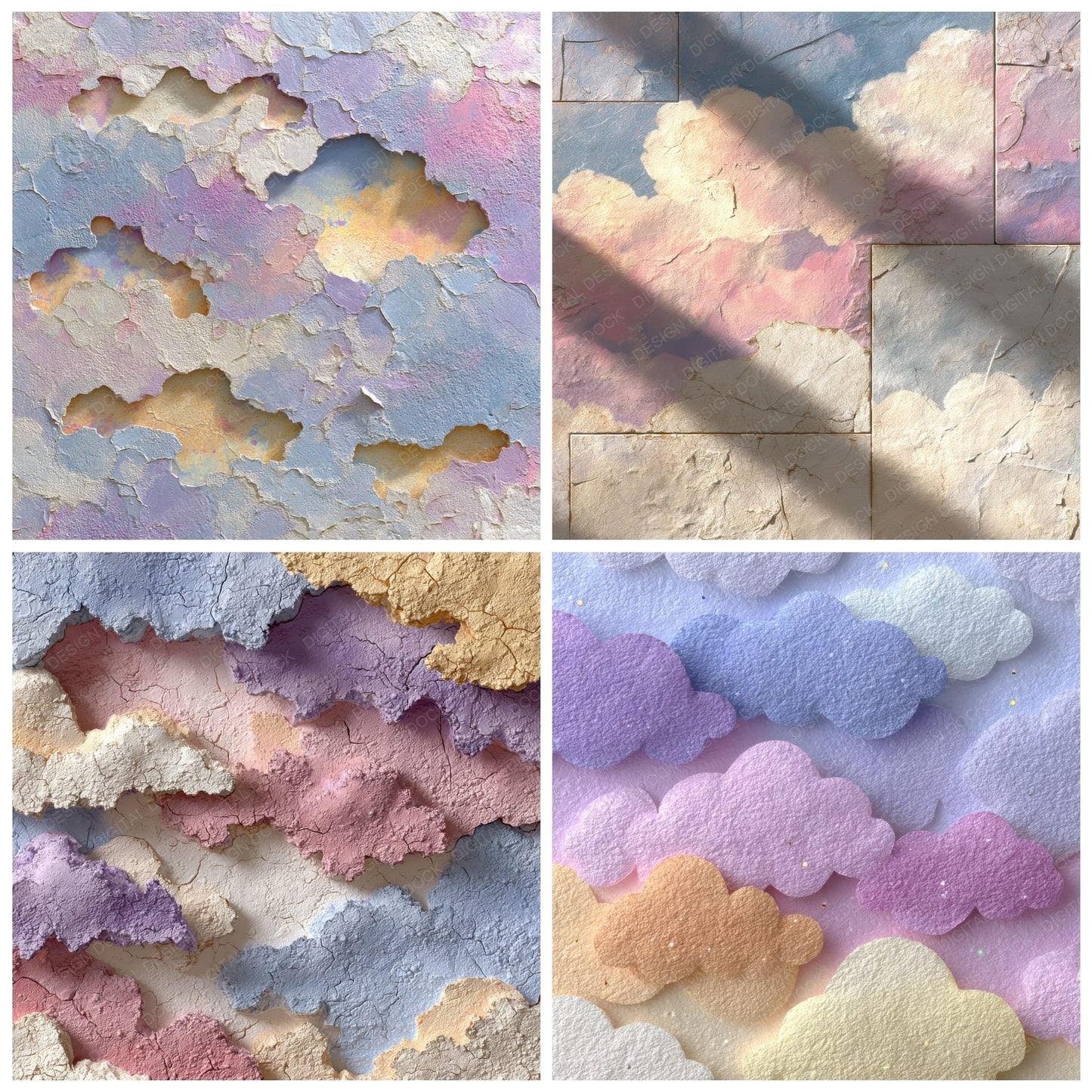 Dreamcore Cloud Wallpaper Static Digital Paper Pack (DDD001493)