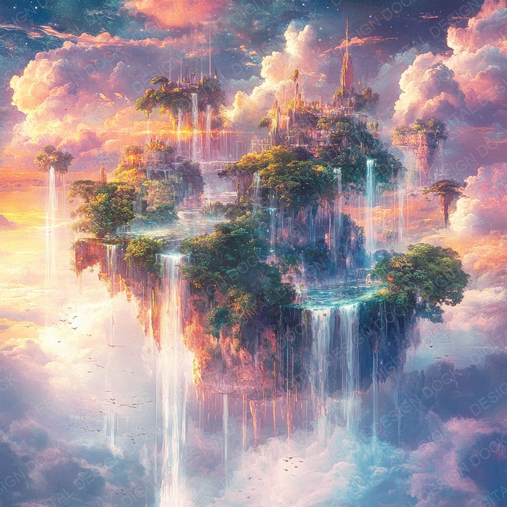 Dreamy Fantasy Islands Digital Paper Pack (DDD001498)