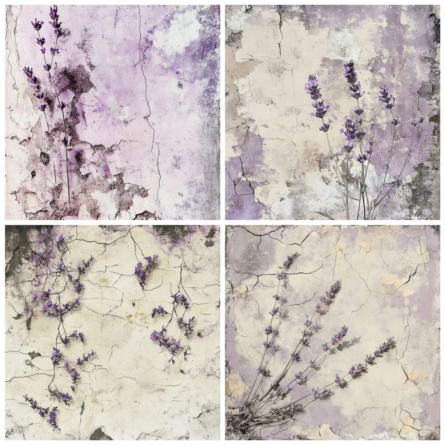 Dried Lavender Plaster Background Digital Paper Pack (DDD001501)