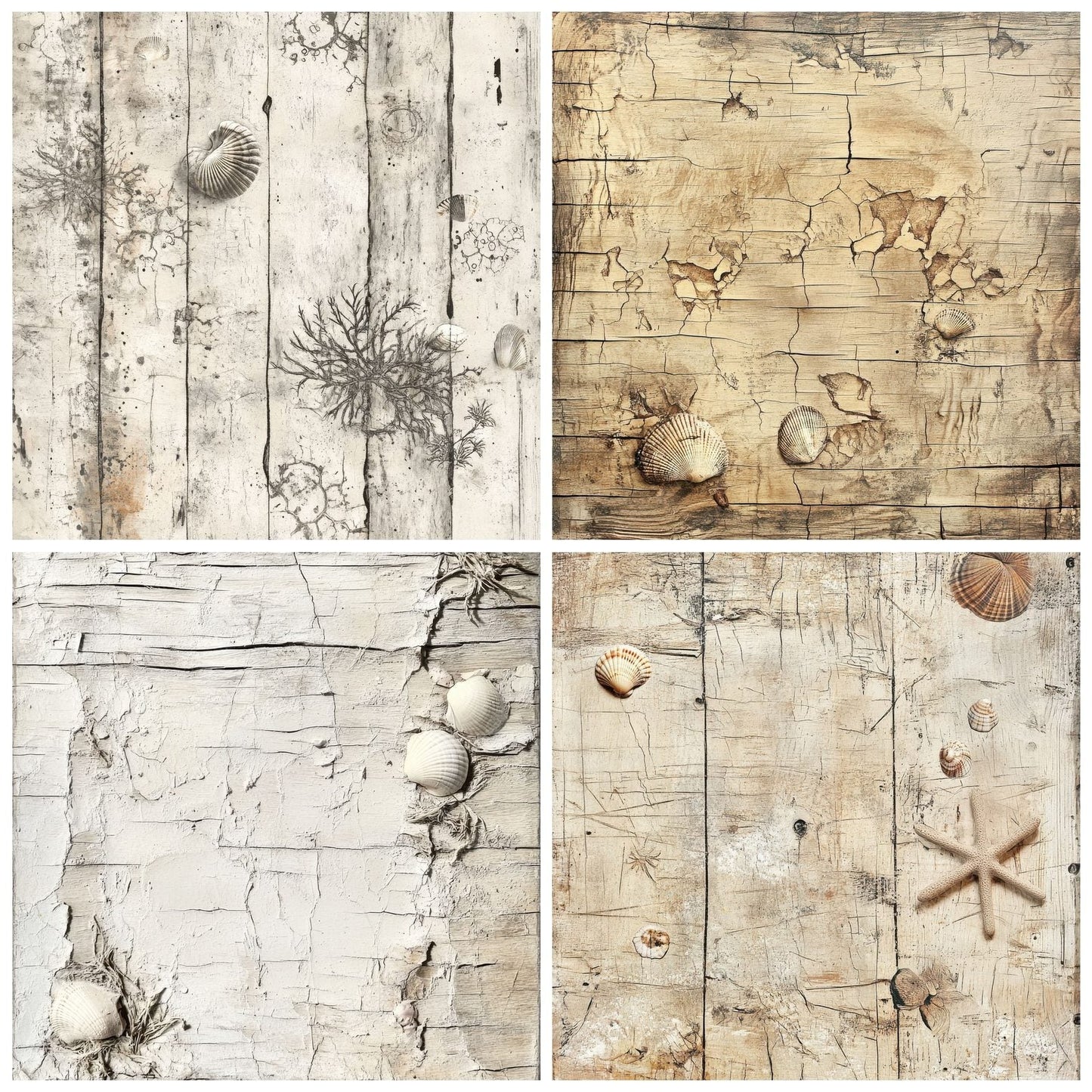 Driftwood & Shells Digital Paper Pack (DDD001503)