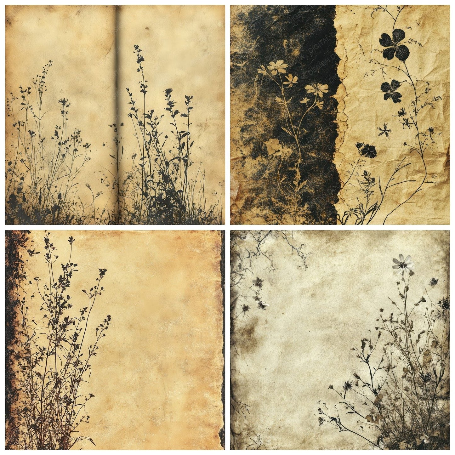 Dual Bloom Decay Digital Paper Pack (DDD001511)