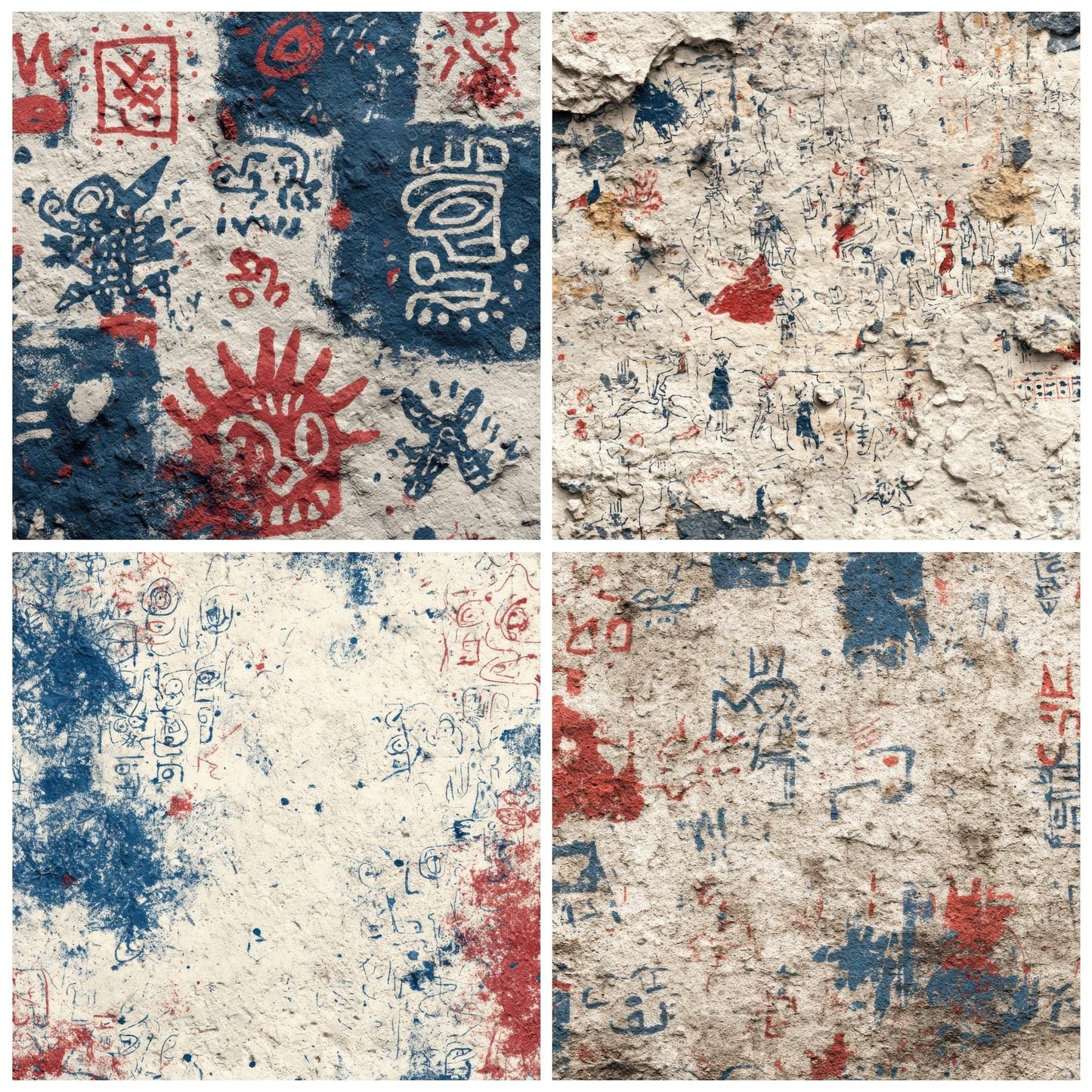 Dubuffet Naive Line Chaos Texture Digital Paper Pack (DDD001513)